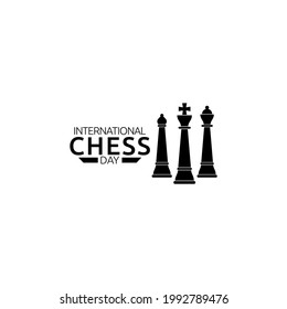 vector graphic of international chess day good for international chess day celebration. flat design. flyer design.flat illustration.