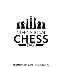 vector graphic of international chess day good for international chess day celebration. flat design. flyer design.flat illustration.