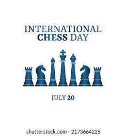 vector graphic of international chess day good for international chess day celebration. flat design. flyer design.flat illustration.