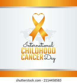 vector graphic of international childhood cancer day good for international childhood cancer day celebration. flat design. flyer design.flat illustration.