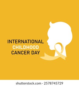 vector graphic of International Childhood Cancer Day good for national International Childhood Cancer Day celebration. flat design. flyer design.flat illustration.