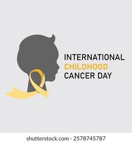 vector graphic of International Childhood Cancer Day good for national International Childhood Cancer Day celebration. flat design. flyer design.flat illustration.