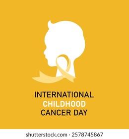 vector graphic of International Childhood Cancer Day good for national International Childhood Cancer Day celebration. flat design. flyer design.flat illustration.