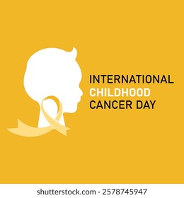 vector graphic of International Childhood Cancer Day good for national International Childhood Cancer Day celebration. flat design. flyer design.flat illustration.