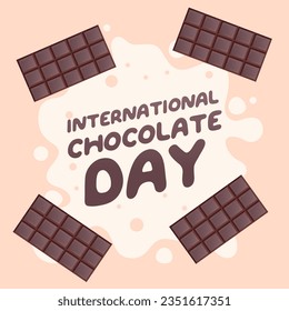 vector graphic of International Chocolate Day good for International Chocolate Day celebration. flat design. flyer design.flat illustration.