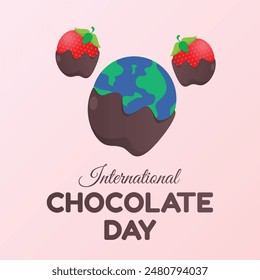 vector graphic of International Chocolate Day ideal for International Chocolate Day celebration.