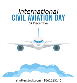 vector graphic of international civil aviation day good for international civil aviation day celebration. flat design. flyer design.flat illustration.