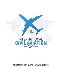 vector graphic of International civil aviation day good for International civil aviation day celebration. flat design. flyer design.flat illustration.