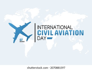 vector graphic of International civil aviation day good for International civil aviation day celebration. flat design. flyer design.flat illustration.