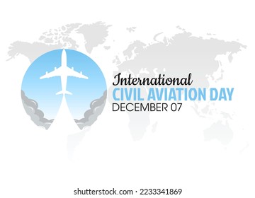vector graphic of international civil aviation day good for international civil aviation day celebration. flat design. flyer design.flat illustration.