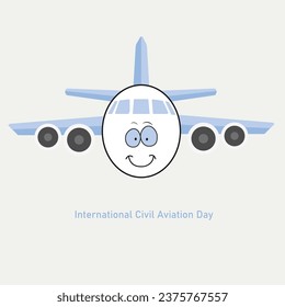 vector graphic of International Civil Aviation Day good for national International Civil Aviation Day celebration. flat design. flyer design.flat illustration.