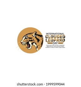 vector graphic of international clouded leopard day good for international clouded leopard day celebration. flat design. flyer design.flat illustration.