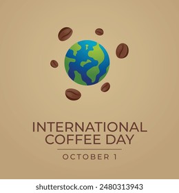 vector graphic of International Coffee Day ideal for International Coffee Day celebration.