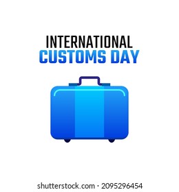 vector graphic of international customs day good for international customs day celebration. flat design. flyer design.flat illustration.