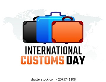 vector graphic of international customs day good for international customs day celebration. flat design. flyer design.flat illustration.