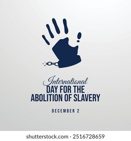 Vector gráfico del Día Internacional para la Abolición de la Esclavitud ideal para la celebración del Día Internacional para la Abolición de la Esclavitud.