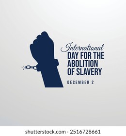 Vector gráfico del Día Internacional para la Abolición de la Esclavitud ideal para la celebración del Día Internacional para la Abolición de la Esclavitud.