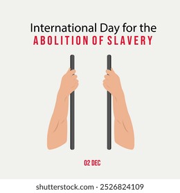 Gráfico de Vector del Día Internacional para la Abolición de la Esclavitud bueno para la celebración nacional del Día Internacional para la Abolición de la Esclavitud.