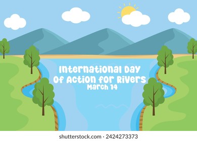 vector graphic of International Day of Action for Rivers ideal for International Day of Action for Rivers celebration.