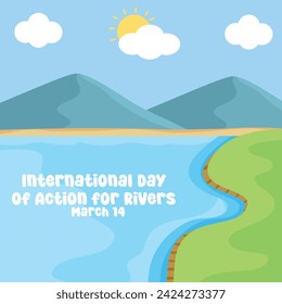 vector graphic of International Day of Action for Rivers ideal for International Day of Action for Rivers celebration.