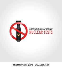 vector graphic of international day against nuclear tests good for international day against nuclear tests celebration. flat design. flyer design.flat illustration.