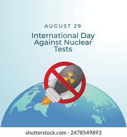 vector graphic of International Day against Nuclear Tests ideal for International Day against Nuclear Tests celebration.