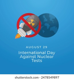 vector graphic of International Day against Nuclear Tests ideal for International Day against Nuclear Tests celebration.