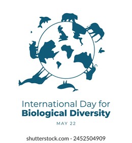 Vector gráfico del Día Internacional de la Diversidad Biológica ideal para la celebración del Día Internacional de la Diversidad Biológica.