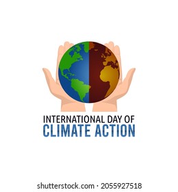 vector graphic of international day of climate action good for international day of climate action celebration. flat design. flyer design.flat illustration.
