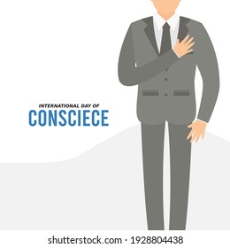 vector graphic of international day of conscience good for day of conscience celebration. flat design. flyer design.flat illustration.