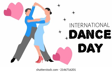 Vector graphic of International day of dance appreciation for international day of dance appreciation celebration. flat design. flyer design. flat illustration. April 29.