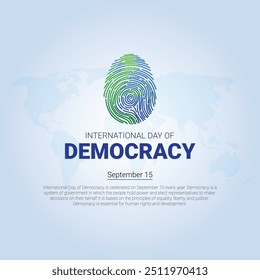 gráfico vetorial do Dia Internacional da Democracia ideal para a celebração do Dia Internacional da Democracia.