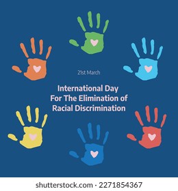 vector graphic of international day for the elimination of discrimination good for international day for the elimination of discrimination celebration. flat design. flyer design.flat illustration.