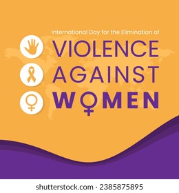 Vector graphic of International Day for the Elimination of Violence Against Women