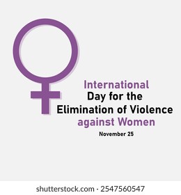 Gráfico de Vector del Día Internacional de la Eliminación de la Violencia contra la Mujer bueno para la celebración nacional del Día Internacional de la Eliminación de la V. diseño plano. diseño de volante. ilustración plana.