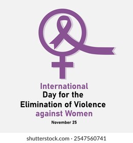 vector graphic of International Day for the Elimination of Violence against Women good for national International Day for the Elimination of V celebration. flat design. flyer design.flat illustration.