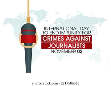 vector graphic of international day to end impunity for crimes against journalists good for international day to end impunity for crimes against journalists celebration. flat design. flyer design.