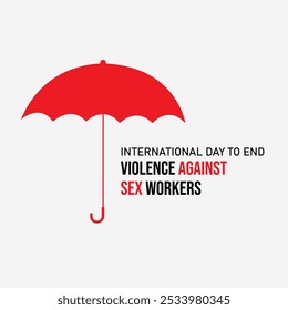 Vektorgrafik des Internationalen Tages gegen Gewalt gegen Sexarbeiter gut für den nationalen Internationalen Tag gegen Gewalt gegen Sexarbeiterfeier. flaches Design. flyer design.flat illustration.
