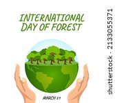 vector graphic of international day of forest good for international day of forest celebration. flat design. flyer design.flat illustration.