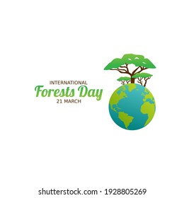 vector graphic of international day of forests good for day of forests celebration. flat design. flyer design.flat illustration.