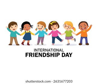 vector graphic of international day of friendship good for international day of friendship celebration. flat design. flyer design. flat illustration.