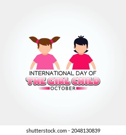 vector graphic of international day of the girl child good for international day of the girl child celebration. flat design. flyer design.flat illustration.