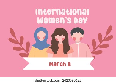 vector graphic of International Women’s Day ideal for International Women’s Day celebration.