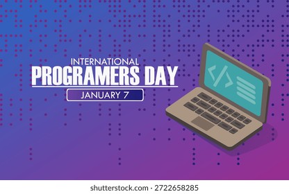 Vektorgrafik des Internationalen Programmierertags, ideal für die Feier des Internationalen Programmierertags.
