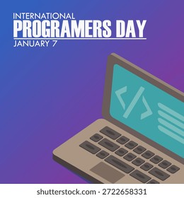 Vektorgrafik des Internationalen Programmierertags, ideal für die Feier des Internationalen Programmierertags.
