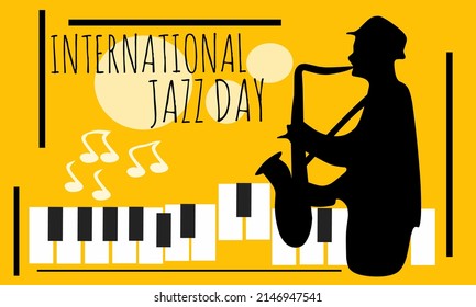 Vector graphic of International day of Jazz appreciation for international day of Jazz appreciation celebration. flat design. flyer design. flat illustration. April 30.