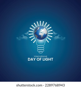 vector graphic of international day of light good for international day of light celebration. international day of light creative theme. lighting creative vector. vector cloud.