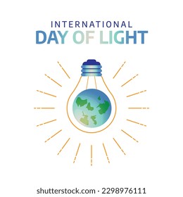 vector graphic of International Day of Light good for International Day of Light celebration. flat design. flyer design.flat illustration.