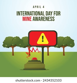 vector graphic of International Day for Mine Awareness ideal for International Day for Mine Awareness celebration.