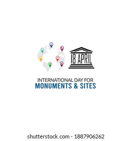 vector graphic of international day for monuments and sites good for international day for monuments and sites celebration. flat design. flyer design.flat illustration.
